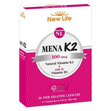 NewLife Mena K2+D3 30 Kapsül - SKT:11/2027 ürün görseli 1