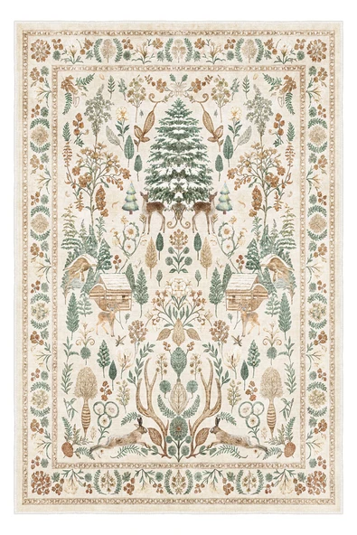 cmn home Dekoratif Özel Tasarım Yıkanabilir,İnce, Kaymaz Tabanlı, Modern Halı FR77 - 5