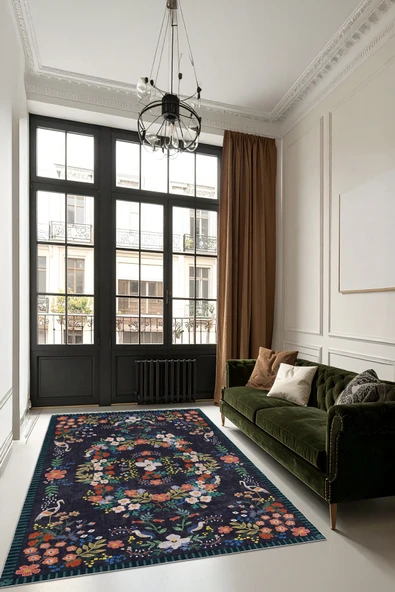 cmn home Dekoratif Özel Tasarım Yıkanabilir,İnce, Kaymaz Tabanlı, Modern Salon Halısı, Mutfak Halısı, Yolluk - 4