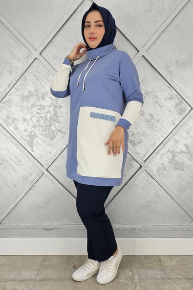 KADIN KOMBİNLİ BOĞAZLI TESETTÜR TUNİK - Resim 5
