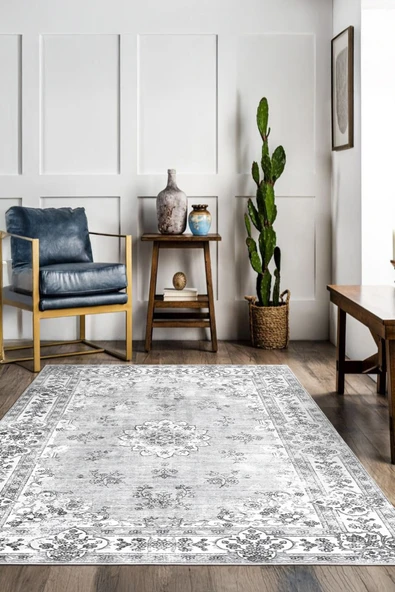 cmn home Dekoratif Özel Tasarım Yıkanabilir,İnce, Kaymaz Tabanlı, Modern Salon Halısı, Mutfak Halısı, Yolluk