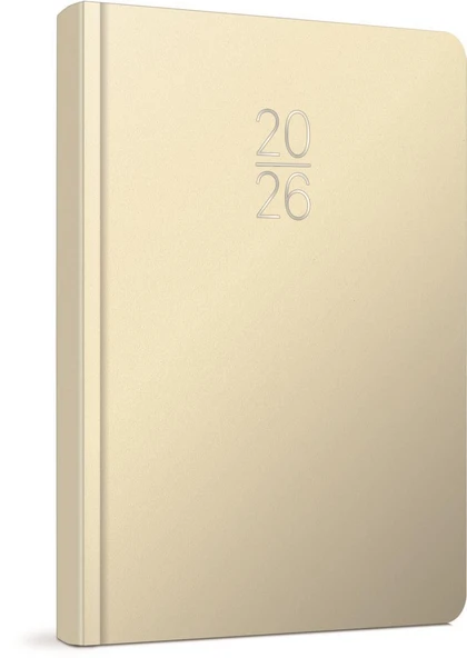 Gıpta 2026 Günlük Çizgili Ajanda 17x24 cm 107-ECK Krem ürün görseli 1
