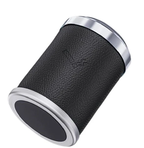 Işıklı küllük deri kaplamalı-basmalı siyah / ICKU60 ürün görseli 1