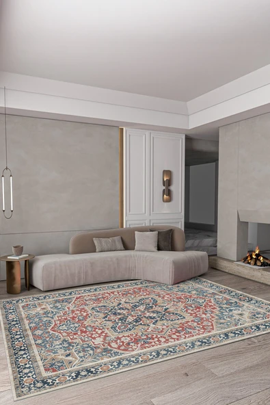 cmn home Dekoratif Özel Tasarım Yıkanabilir,İnce, Kaymaz Tabanlı, Modern Salon Halısı, Mutfak Halısı, Yolluk - 2