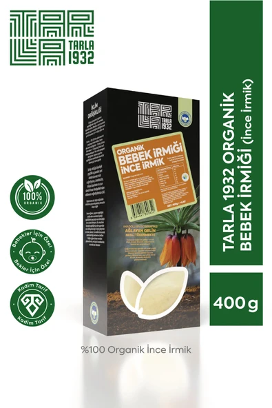Tarla 1932 Organik Bebek İrmik (İnce İrmik) Katkısız & Doğal 400 gr