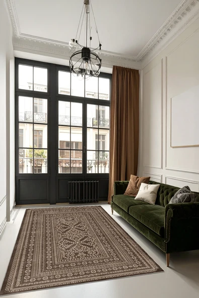 cmn home Dekoratif Özel Tasarım Yıkanabilir,İnce, Kaymaz Tabanlı, Modern Salon Halısı, Mutfak Halısı, Yolluk - 4