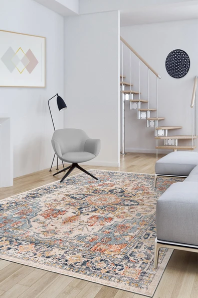 cmn home Dekoratif Özel Tasarım Yıkanabilir,İnce, Kaymaz Tabanlı, Modern Salon Halısı, Mutfak Halısı, Yolluk - 2