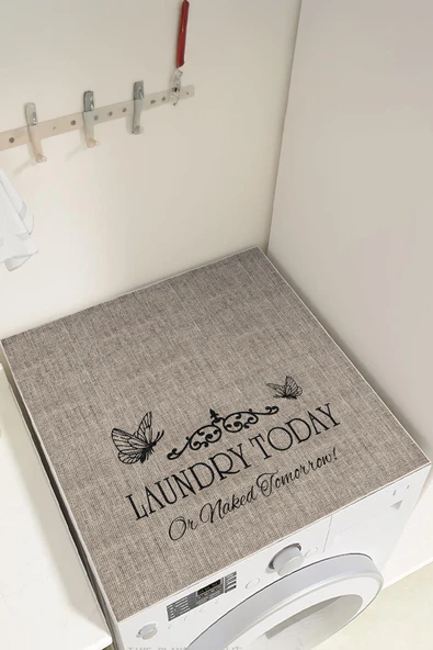 cmn home Kaymaz Tabanlı Çamaşır Makinesi Örtüsü Modern Kullanışlı Yıkanabilir Mat ÇMŞ13 - 3