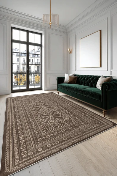 cmn home Dekoratif Özel Tasarım Yıkanabilir,İnce, Kaymaz Tabanlı, Modern Salon Halısı, Mutfak Halısı, Yolluk - 3