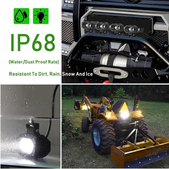 Offroad sis lambası  beyaz-amber çakarsız 40w 12-30v adet / LASS298 - Resim 2