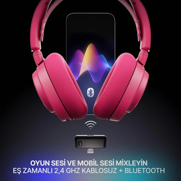 SteelSeries Arctis Nova 7 Gen 2 Wireless Oyun Kulaklığı - Magenta - Resim 4