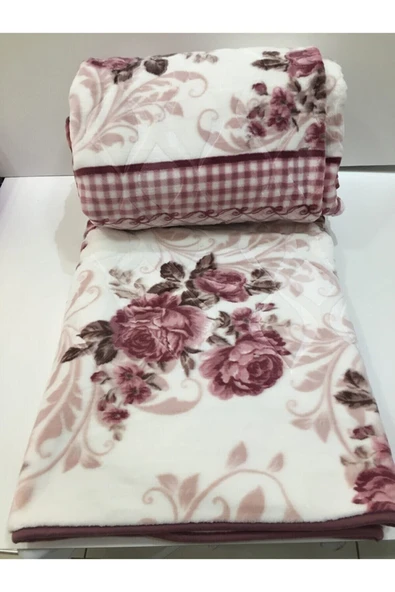 Sarar Gül Modern Desen Çift Kişilik Battaniye 4 Kg Yıkanabilir Peluş Kalın Battaniye ürün görseli