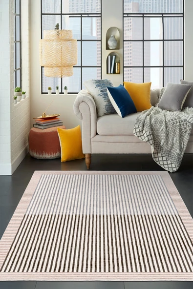 cmn home Dekoratif Özel Tasarım Yıkanabilir,İnce, Kaymaz Tabanlı, Modern Salon Halısı, Mutfak Halısı, Yolluk - 5