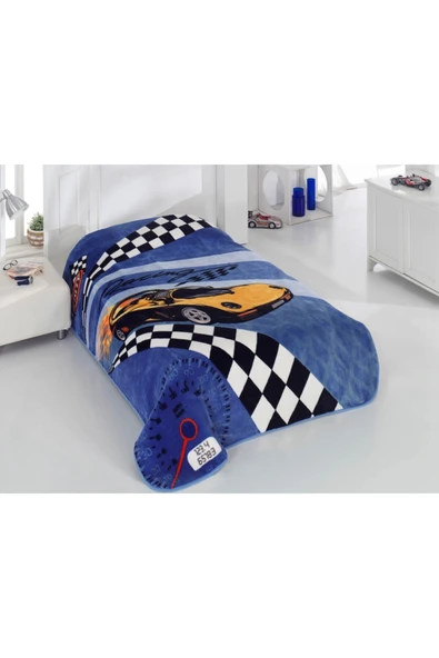 Sarar Polyester Tek Kişilik Mavi Çocuk Battaniyesi