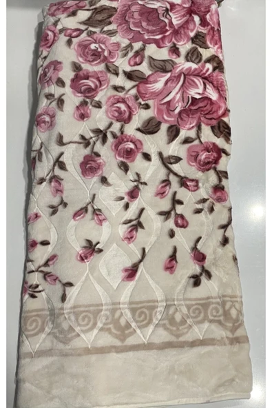 Sarar Çift Kişilik Battaniye-buket Krem ürün görseli 1