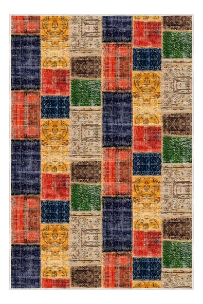 Aslan Home Dekoratif Yıkanabilir,İnce, Kaymaz Tabanlı Yolluk, Modern Salon Halısı, Mutfak Halısı, Yolluk - 4