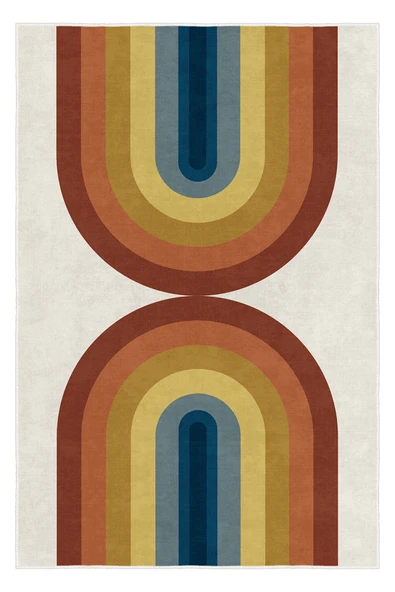 cmn home Dekoratif Özel Tasarım Yıkanabilir,İnce, Kaymaz tabanlı çocuk odası Halısı, Yolluk çocuk desenli - 5