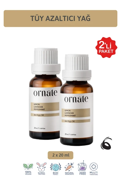 ORNATE ORNATE Karınca Yumurtası Bakım Yağı 20 ml Vegan Formic Asit Aloe Vera Kuru Ve Hassas Ciltler Süper 2'li Set ürün görseli 1