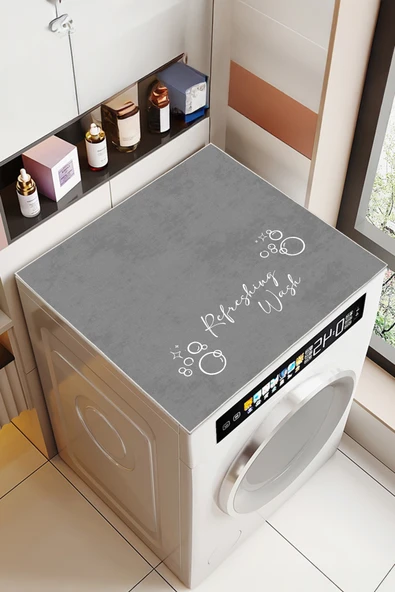 cmn home Kaymaz Tabanlı Çamaşır Makinesi Örtüsü Modern Kullanışlı Yıkanabilir Mat ÇMŞ12