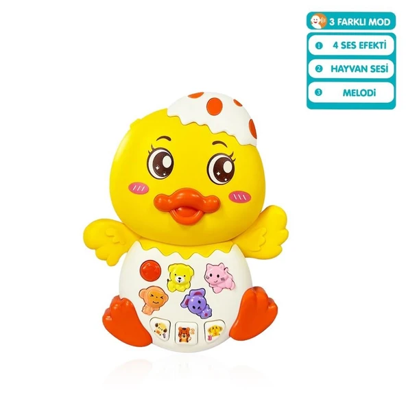 JLG-855-144A IŞIKLI VE MÜZİKLİ ÖRDEK BEBEK  - 1  Adet Fiyatıdır - 2