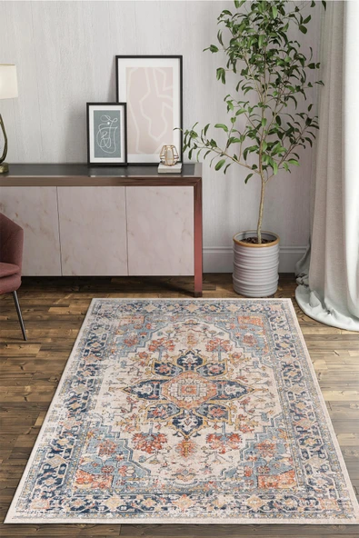 cmn home Dekoratif Özel Tasarım Yıkanabilir,İnce, Kaymaz Tabanlı, Modern Salon Halısı, Mutfak Halısı, Yolluk