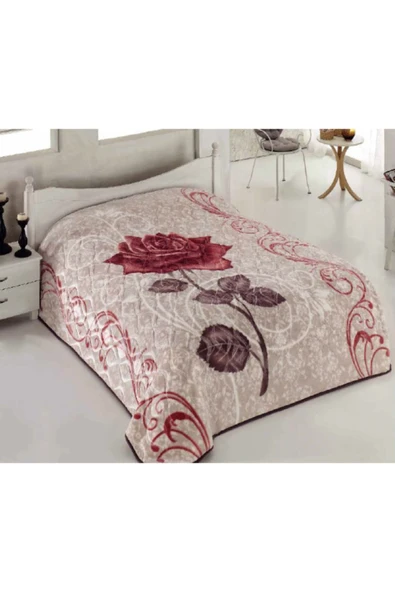 Sarar Çift Kişilik Battaniye- Yeni Gül Bej ürün görseli 1