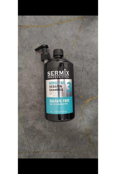 SERMİX SERMİX Horse Taıl Tuzsuz Parabensiz 1000ml Şampuan ürün görseli 1