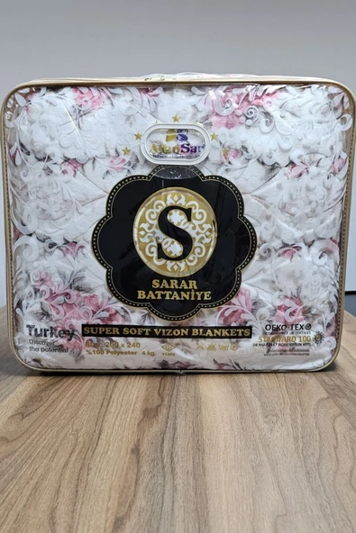 Sarar Çift Kişilik Battaniye Bella Gül