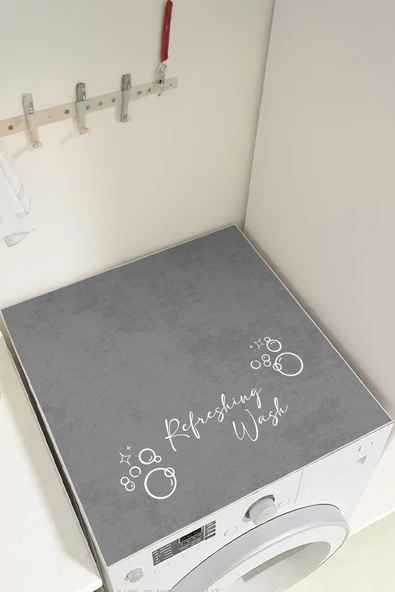 cmn home Kaymaz Tabanlı Çamaşır Makinesi Örtüsü Modern Kullanışlı Yıkanabilir Mat ÇMŞ12 - 3
