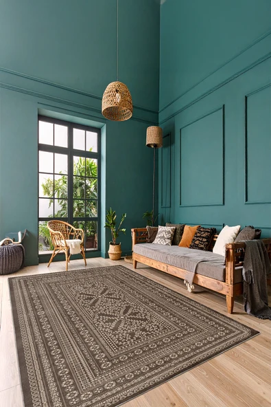 cmn home Dekoratif Özel Tasarım Yıkanabilir,İnce, Kaymaz Tabanlı, Modern Salon Halısı, Mutfak Halısı, Yolluk - 5