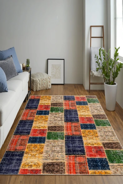 Aslan Home Dekoratif Yıkanabilir,İnce, Kaymaz Tabanlı Yolluk, Modern Salon Halısı, Mutfak Halısı, Yolluk - 2