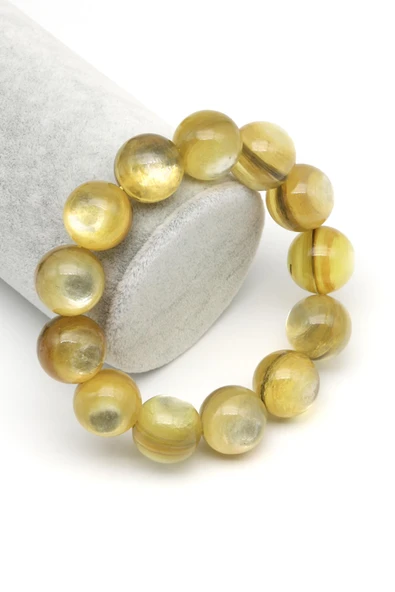 Sarı Lepidolit Doğal Taş Bileklik 16 mm Küre Kesim - BLK-2016 ürün görseli