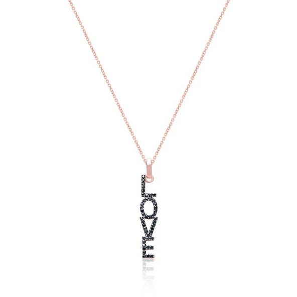 EMILIANO JEWELLERY SİLVER 925 AYAR ZİRKON TAŞLI LOVE KOLYE