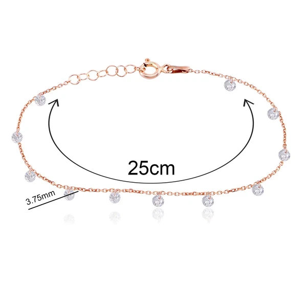 EMILIANO JEWELLERY SİLVER 925 AYAR ZİRKON TAŞLI HALHAL - Resim 2