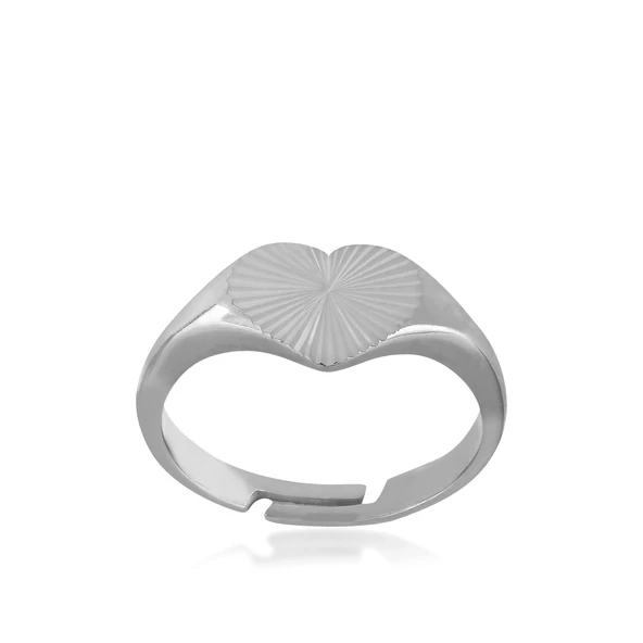 EMILIANO JEWELLERY SİLVER 925 AYAR KALEMLİ KALP YÜZÜK