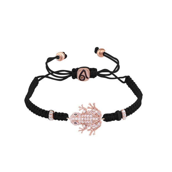 EMILIANO JEWELLERY 925 AYAR GÜMÜŞ KURBAĞA MAKROME BİLEKLİK