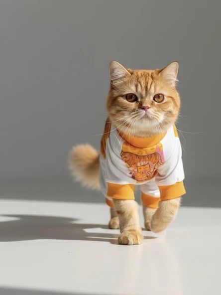 Never Give Up Penye Kedi Tulum Pijama - Resim 7