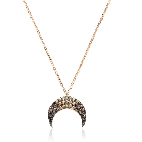 EMILIANO JEWELLERY SİLVER 925 AYAR ZİRKON TAŞLI HİLAL KOLYE