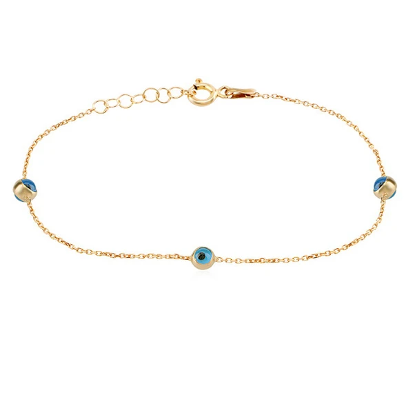 EMILIANO JEWELLERY 925 AYAR CAM TAŞ GÖZ HALHAL