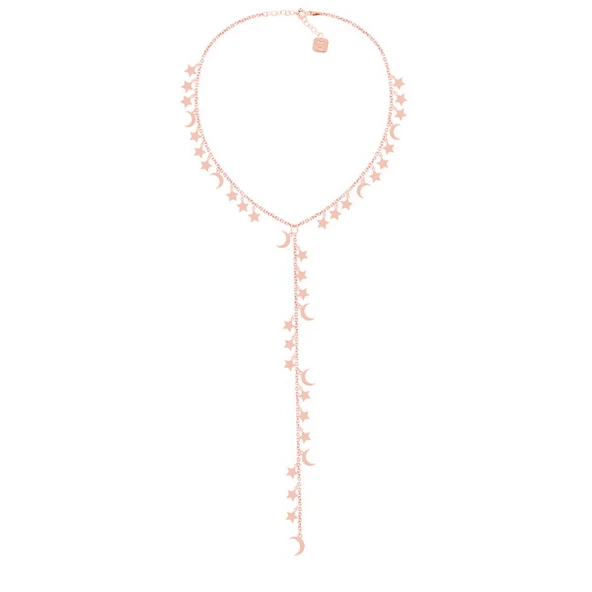 EMILIANO JEWELLERY SİLVER 925 AYAR LAYERED DESENLİ KOLYE LAZER TAŞSİZ