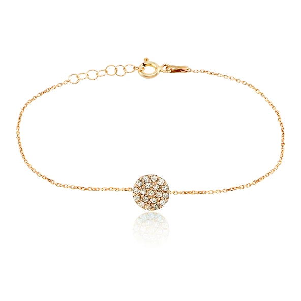 EMILIANO JEWELLERY SİLVER 925 AYAR ZİRKON TAŞLI YUVARLAK DESENLİ BİLEKLIK