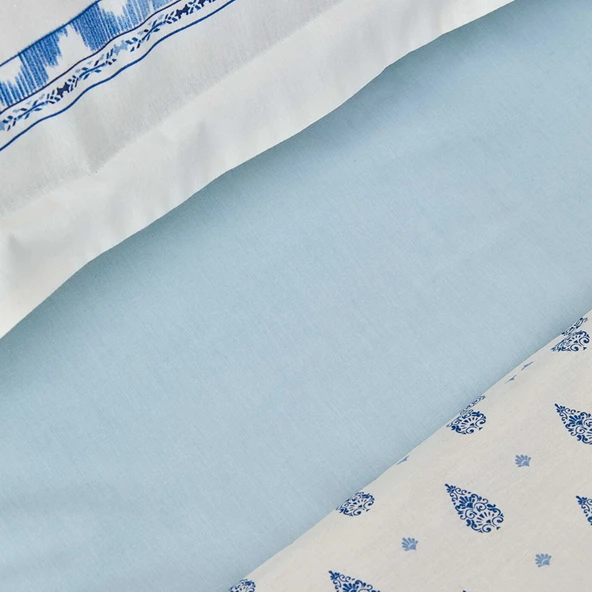 Karaca Home Melina %100 Pamuk Çift Kişilik Pike Hediyeli Nevresim Takımı - Resim 2