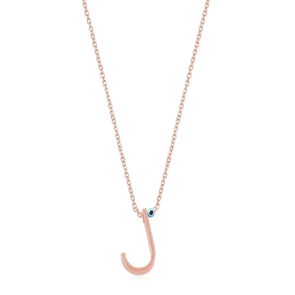 Taşsız Nazar Boncuklu J Harfi Rose Kaplama Gümüş Kolye jwlera.com da! Rose kaplama harf gümüş kolye trendlerini yakından takip edin. Detaylı bilgi için hemen tıkla!