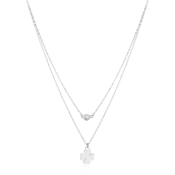 EMILIANO JEWELLERY silver 925 ayar gumus yonca kolye