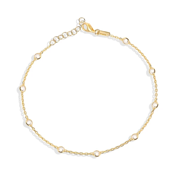 EMILIANO JEWELLERY 925 AYAR ZİRKON TAŞLI TIFFANY ANKLET