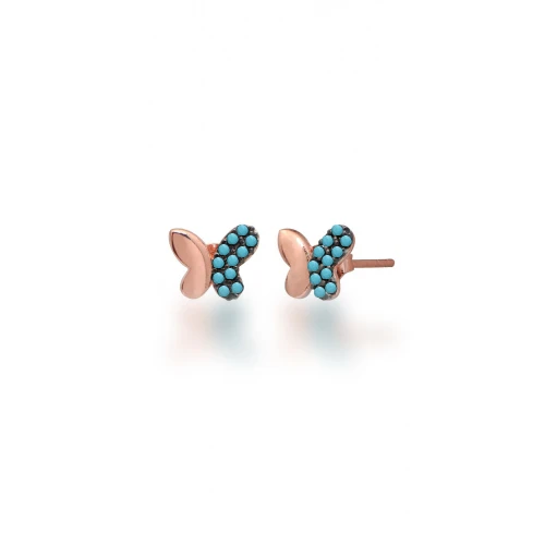 EMILIANO JEWELLERY SİLVER 925 AYAR MİNELİ KELEBEK KÜPE