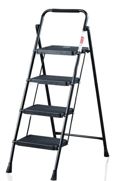 Perilla 51404 Stepla Geniş 4 Basamaklı Katlanır Merdiven Eurotower Siyah ürün görseli