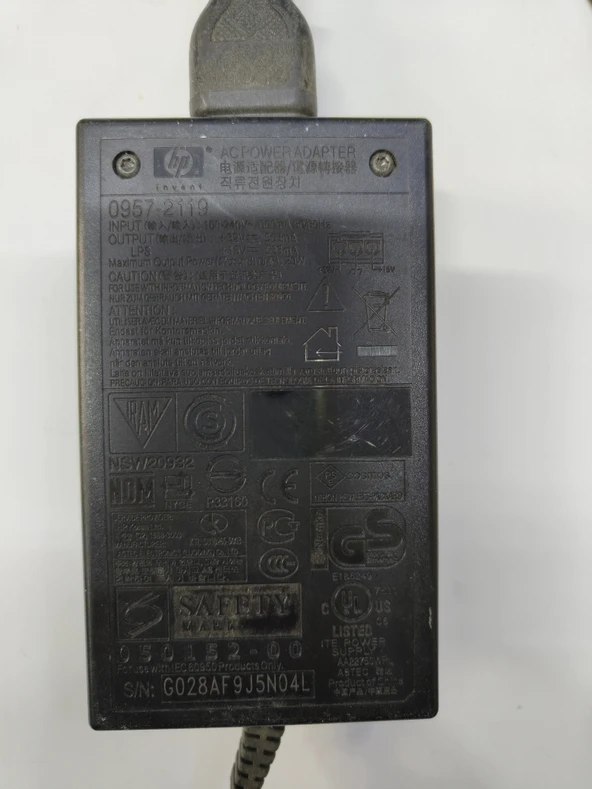 2.EL  Orjinal HP 0957-2119  32V 563mA 15V 533mA DeskJet OfficeJet Yazıcı Adaptörü ürün görseli