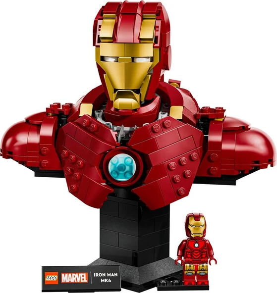 Lego Marvel Iron Man Mk4 Büstü 76327 - Resim 2