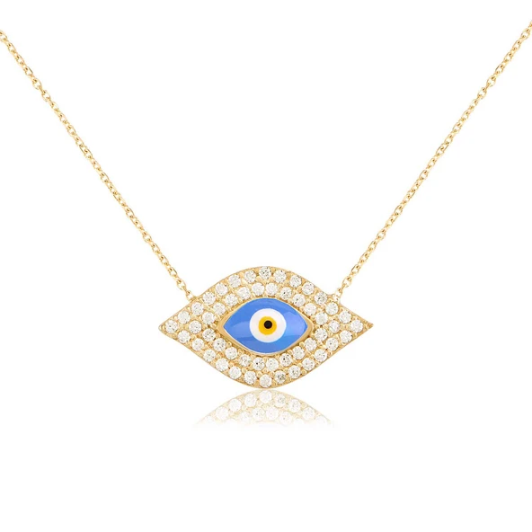 EMILIANO JEWELLERY SİLVER 925 AYAR GÖZ MİNELİ KOLYE